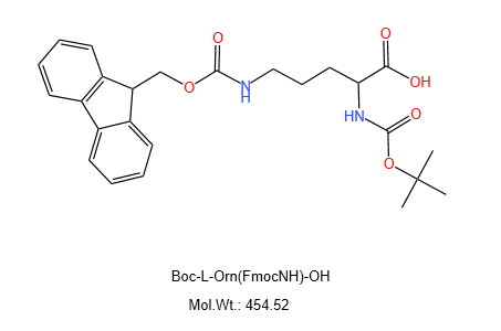 N-叔丁氧羰基-N'-芴甲氧羰基-L-鸟氨酸Boc-L-Orn(FmocNH)-OH
